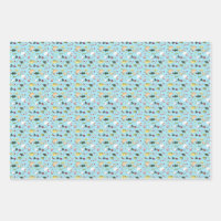 Wrapping Paper Set für Weihnachtshühner mit 3 Blät