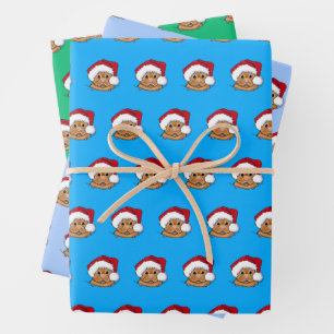 Wrapping Paper Set of 3 Sheets Geschenkpapier Set