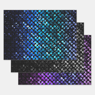 Wrapping Paper Sheet Set Crystal Bling Strass Geschenkpapier Set