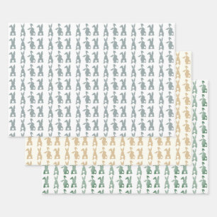 Wrapping Paper Sheet Set - White Fluffy Schwanz Geschenkpapier Set