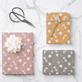 Wrapping Paper Sheets - Floral Patterns Geschenkpapier Set