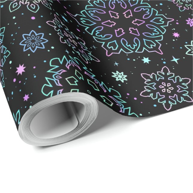 Wrapping paper "Snowflakes" Geschenkpapier (Rolleneckpunkt)
