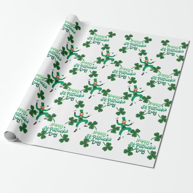 Wrapping Paper - St. Patrick's Day Gift Wrap Geschenkpapier (Ungerollt)