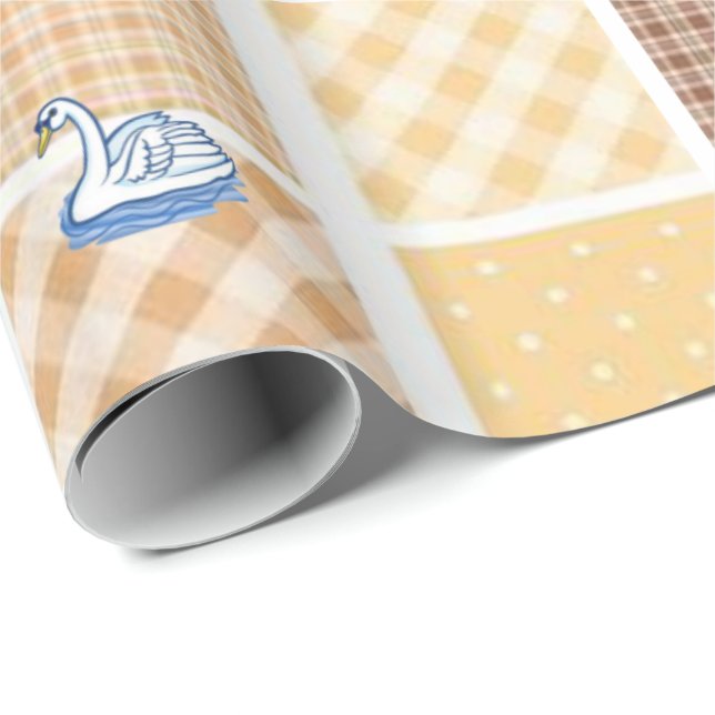 Wrapping Paper Swans Geschenkpapier (Rolleneckpunkt)