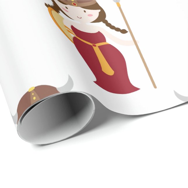 Wrapping Paper - Viking Warrior Princess Geschenkpapier (Rolleneckpunkt)