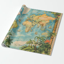 Wrapping Paper- Vintage Atlas