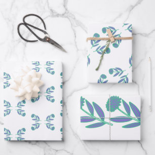 Wrapping Paper von Folksys Blume Geschenkpapier Set