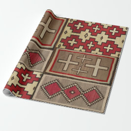 wrapping paper with navajo rug motif geschenkpapier