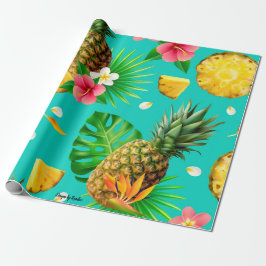 Wrapping Paper zum Thema Ananas Geschenkpapier