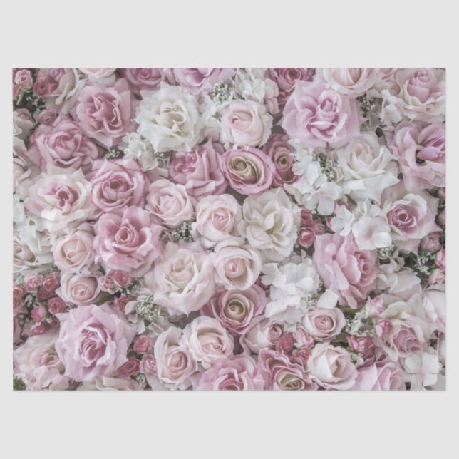 Wrapping Tissue - Collage Viktorianischer Rose Seidenpapier (Vorderseite)