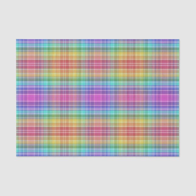 Wrapping Tissue - Rainbow Madras Seidenpapier (Vorderseite)