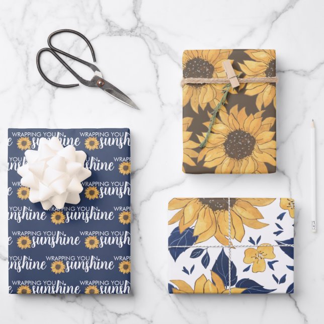 Wrapping You in Sunshine Wrapping Paper Sheets Geschenkpapier Set (Vorderseite)