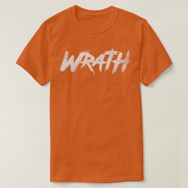 Wrath Vintag Typografie T-Shirt (Design vorne)