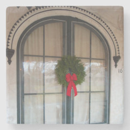 Wreath and Gingerbread Doorway - Martha's Vineyard Steinuntersetzer