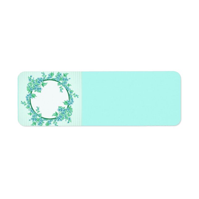 Wreath Aqua Hübsches Vintages Etikett (Vorne)