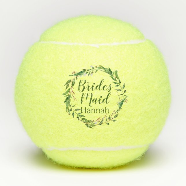 Wreath Bridesmaid Wedding-Geschenk Tennisbälle (Vorderseite)