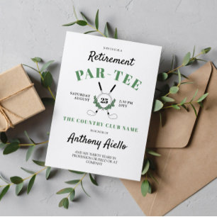 Wreath Golf Themed Retirement Party Einladung