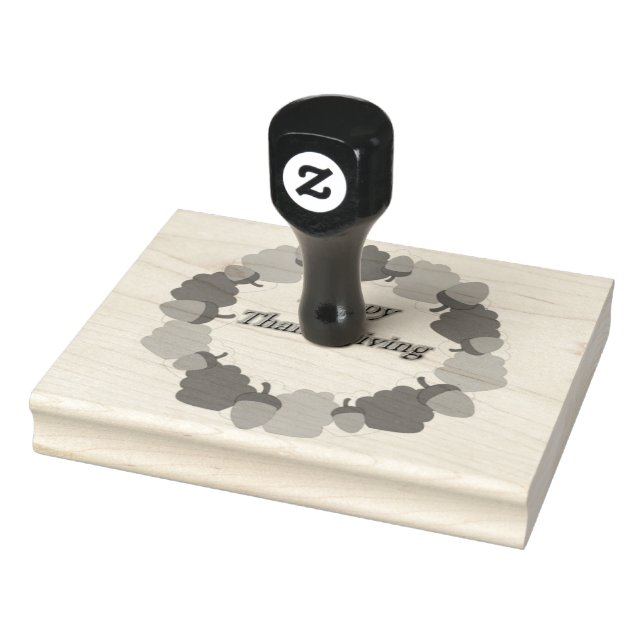 Wreath ~ Happy Thanksgiving Gummistempel (Stempel)