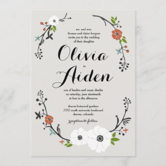 Wreath | Hochzeitseinladung Einladung