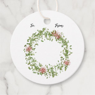 Wreath Holiday-Geschenketiketten Geschenkanhänger
