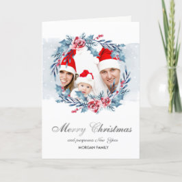 Wreath Holly Berry Blume Foto Frohe Weihnachten