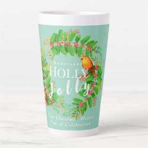 Wreath Holly Jolly Family Light Aquamarin Milchtasse