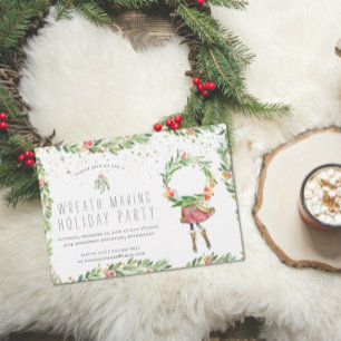 Wreath Making Einladung von Feiertagen