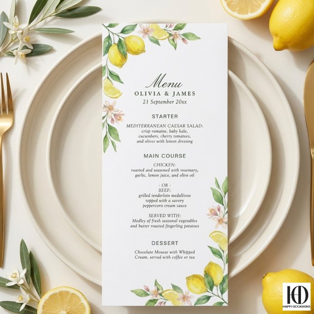 Wreath Mediterranean Citrus Wedding Menu (Von Creator hochgeladen)