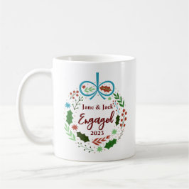 Wreath Monogram Foto Christmas Kaffeetasse