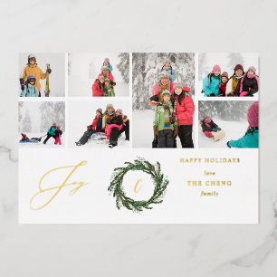 Wreath Monogram Joy Rustic 7 Foto Folieneinladung