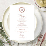 Wreath Monogram Wedding Menu Cards Rose Gold Menükarte<br><div class="desc">Eine schicke Kalligraphy Wedding Menu Card. I do offer a free customisation service,  if you have any anfragen or special requests,  please feel free to contact me.</div>