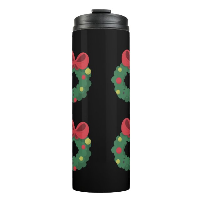 Wreath Nightmare Vor Weihnachten Thermosbecher (Vorderseite)