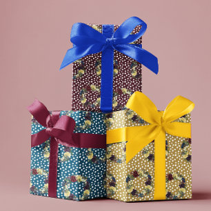 Wreath Winter Holiday Floral Blume Geschenkpapier Set