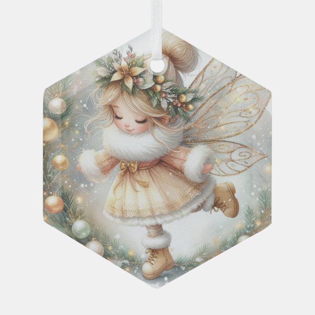 Wreathbound Wonder Ornament Aus Glas (Vorderseite)