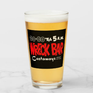 WRECK BAR GO-GO CASTAWAYS MIAMI BEACH BEACH TUMBLE GLAS