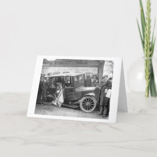 Wrecked Antique Car, 1920s Karte