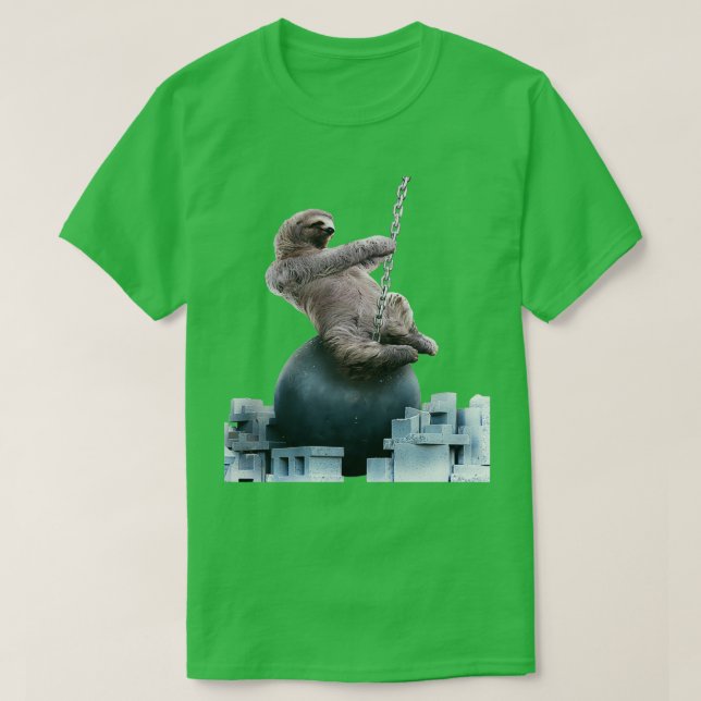 Wrecking Ball Sloth T-Shirt (Design vorne)