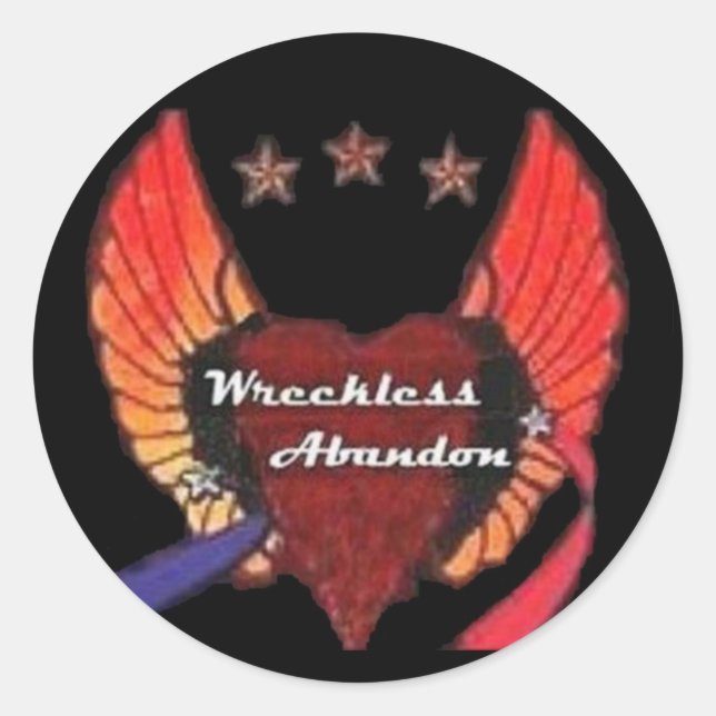 WRECKLESS ABANDON STICKER (Vorderseite)
