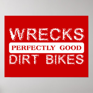 Wrecks Perfekt gute Dirt Bikes Motocross Poster