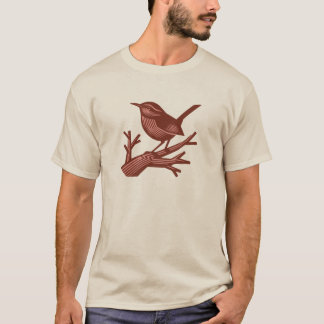 Wren auf dem Toten Baum singen T-Shirt