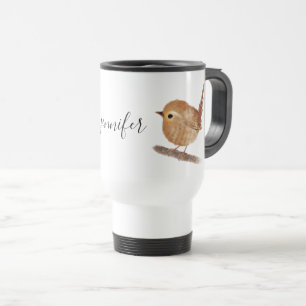 Wren Bird Personalisiert Travel Mug Reisebecher
