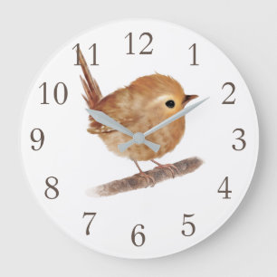 Wren Bird Personalisiert Wall Clock Große Wanduhr