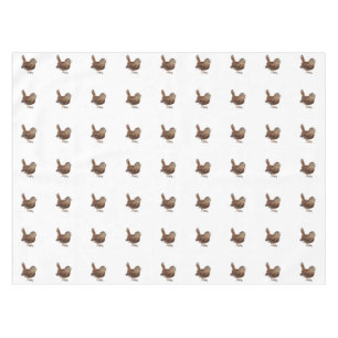 Wren Bird singt laut und schön Tischdecke