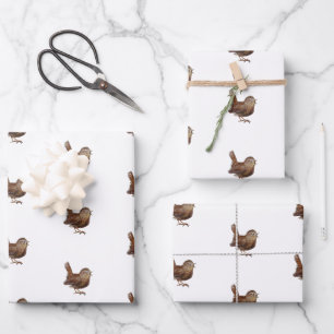 Wren Bird (Troglodytes Troglodytes) Geschenkpapier Set