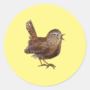 Wren Bird (Troglodytes Troglodytes) Runder Aufkleber
