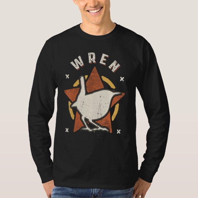 Wren Bird Vintage Retro Classic Animal T-Shirt (Vorderseite)