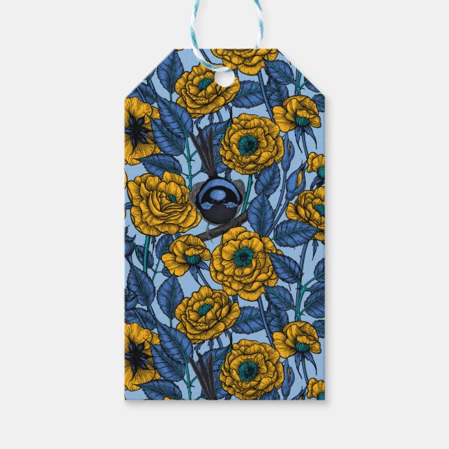 Wren in den Rose Geschenkanhänger (Vorderseite)