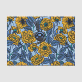 Wren in den Rose Seidenpapier