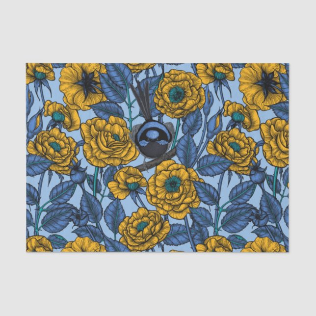 Wren in den Rose Seidenpapier (Vorderseite)