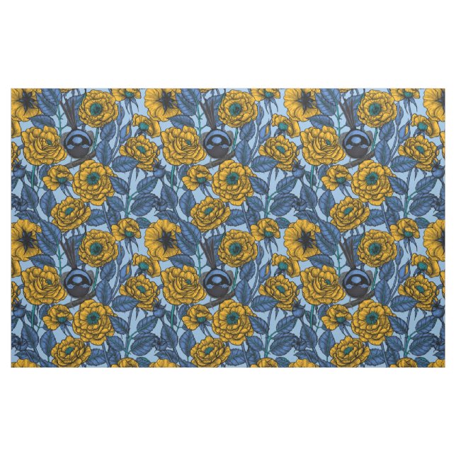 Wren in den Rose Stoff (Fat Quarter (45,7 x 55,9 cm))